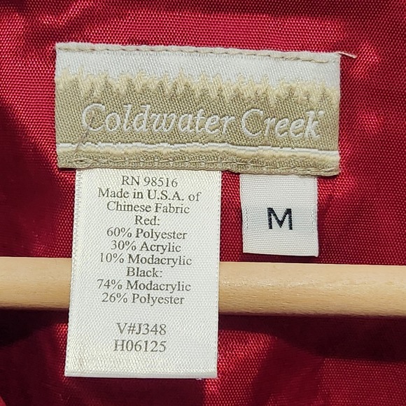 Coldwater Creek Fleece Jacket Women's M Red Wildlife Animals Outdoors Country - Picture 4 of 6